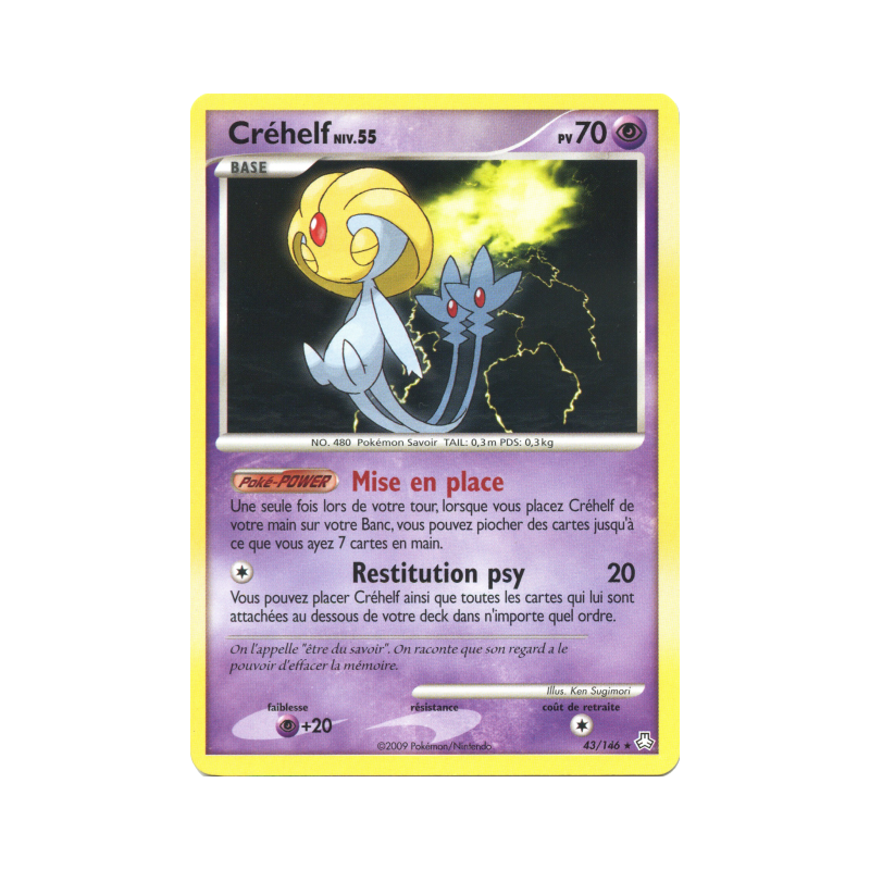 Carte Pokémon Créhelf 43/146 Rare Éveil des Légendes