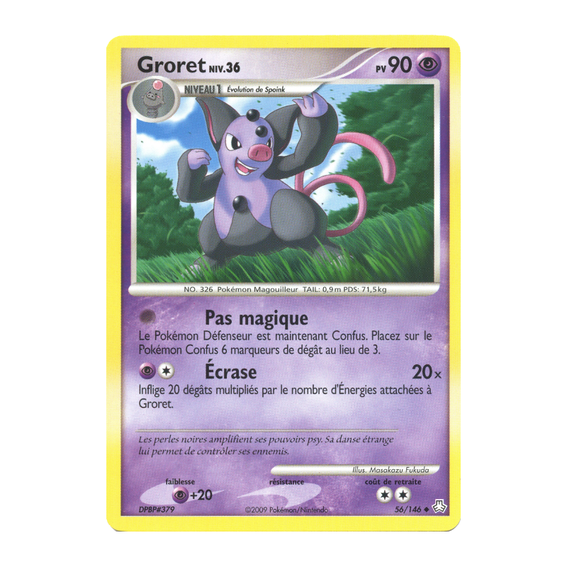 Carte Pokémon Groret 56/146 Peu commune Éveil des Légendes