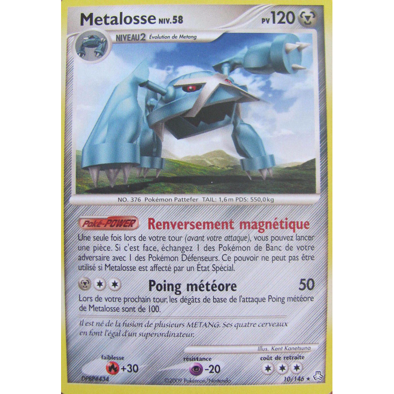 Carte Pokémon Metalosse 10/146 Holographique Éveil des Légendes