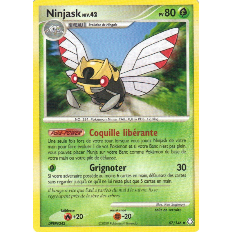 Carte Pokémon Ninjask 67/146 Peu commune Éveil des Légendes