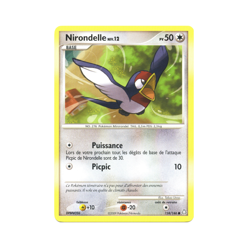 Carte Pokémon Nirondelle 124/146 Commune Éveil des Légendes