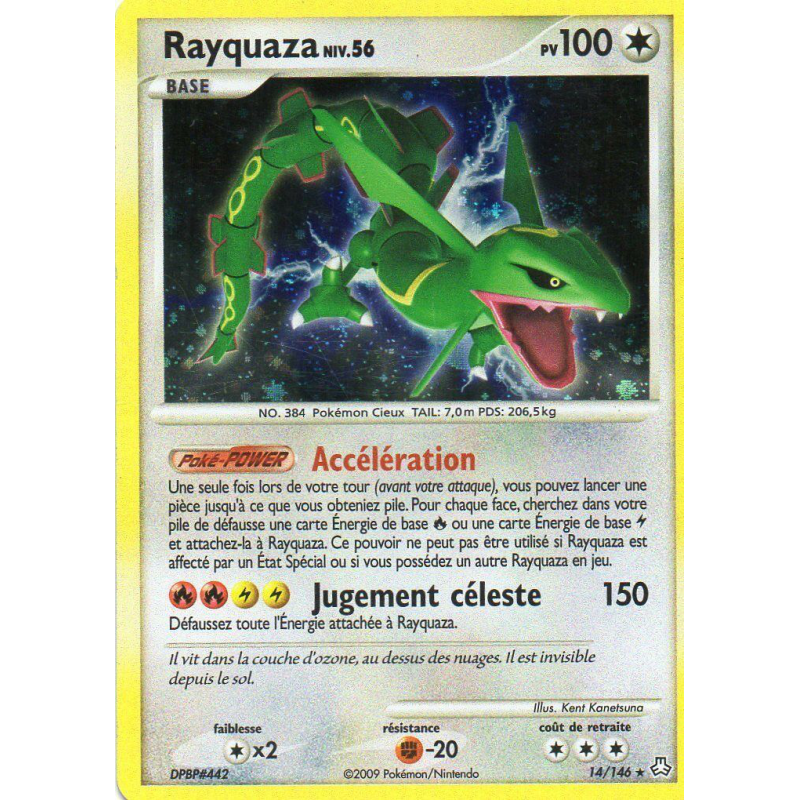Carte Pokémon Rayquaza 14/146 Holographique Éveil des Légendes