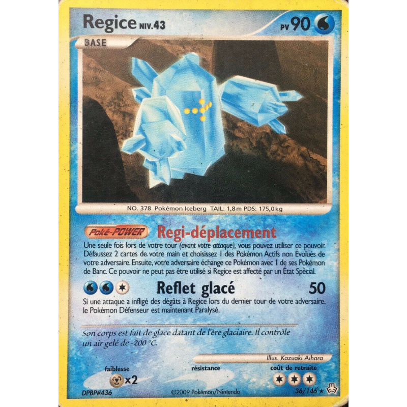 Carte Pokémon Regice 36/146 Rare Éveil des Légendes
