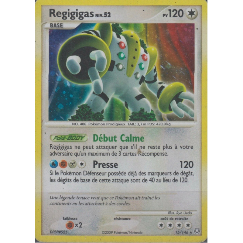 Carte Pokémon Regigigas 15/146 Holographique Éveil des Légendes