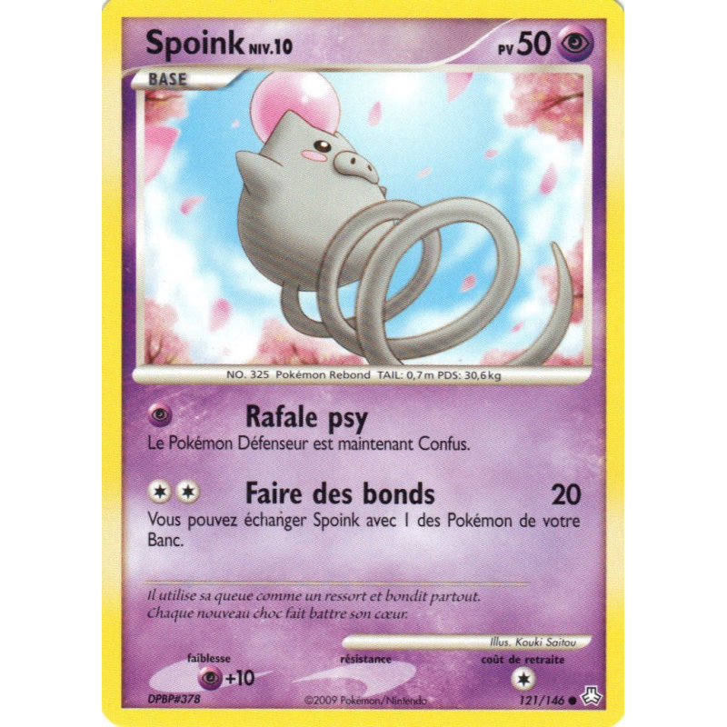 Carte Pokémon Spoink 121/146 Commune Éveil des Légendes