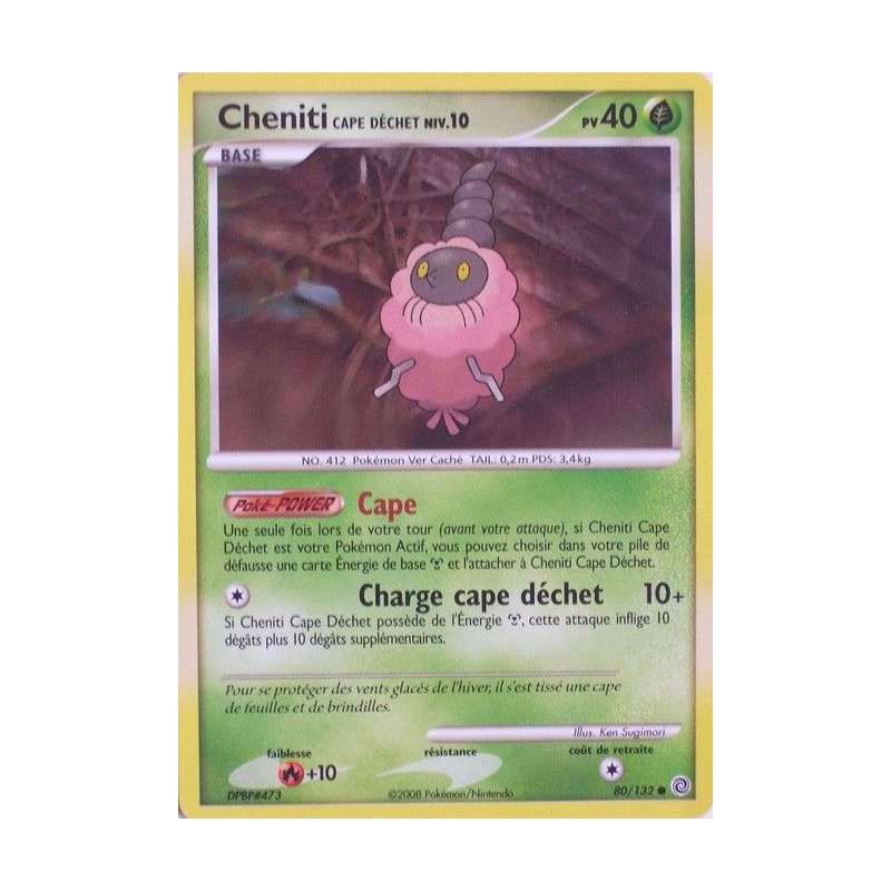Carte Pokémon Cheniti Cape Déchet 80/132 Commune Merveilles Secrètes