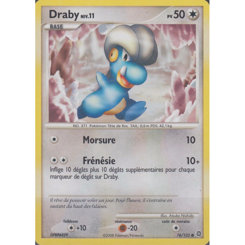 Carte Pokémon Draby 76/132 Commune Merveilles Secrètes