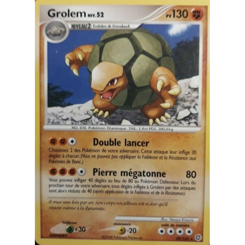 Carte Pokémon Grolem 29/132 Rare Merveilles Secrètes