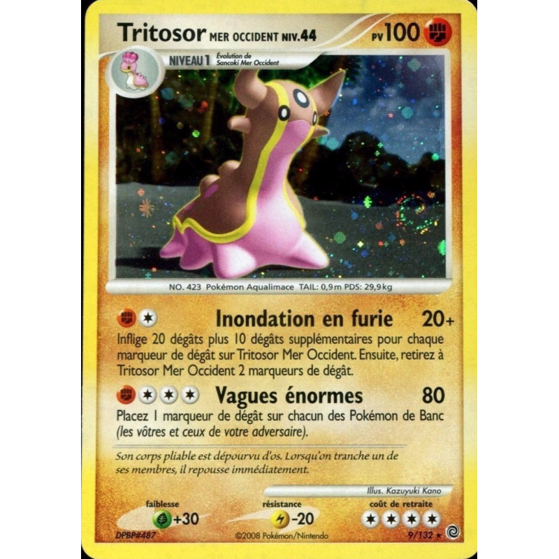 Carte Pokémon Tritosor Mer Occident 9/132 Holographique Merveilles Secrètes