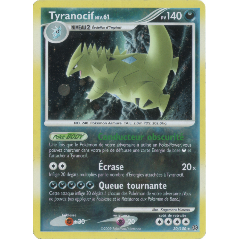 Carte Pokémon Tyranocif 30/100 Rare Tempête