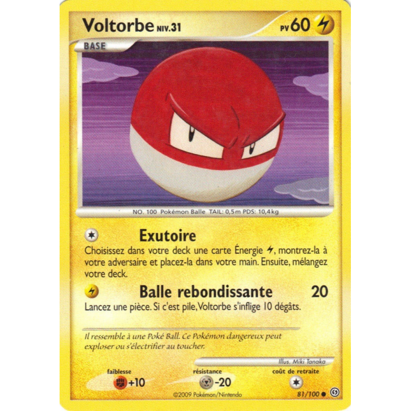 Carte Pokémon Voltorbe 81/100 Commune Tempête