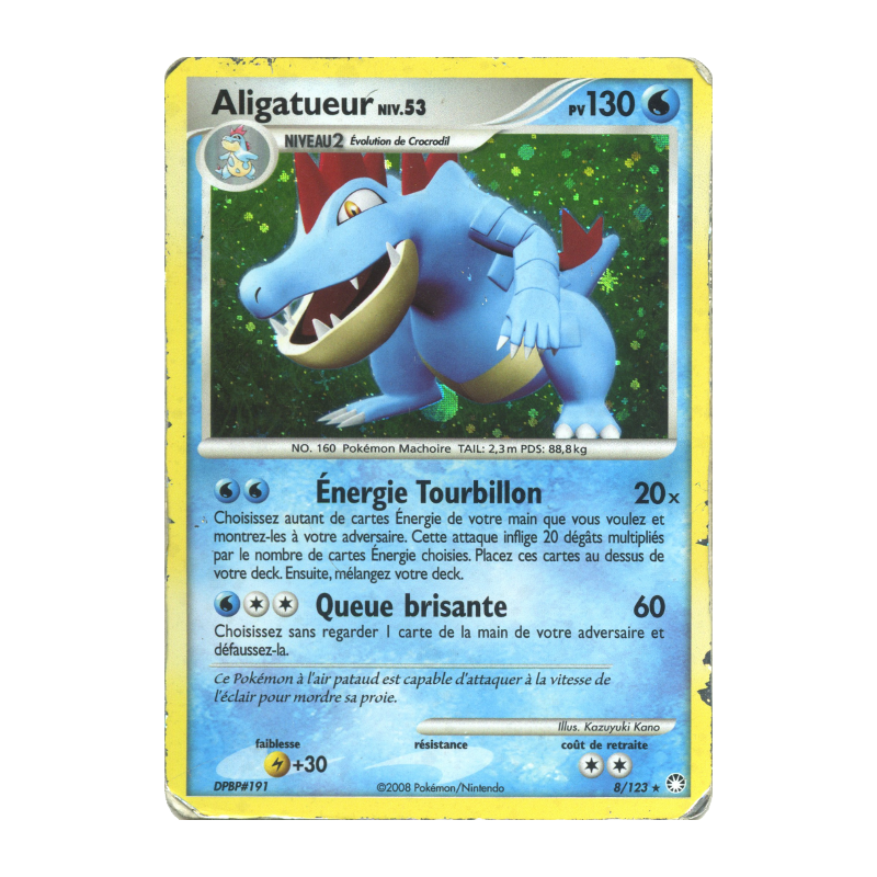Carte Pokémon Aligatueur 8/123 Holographique Trésors Mystérieux