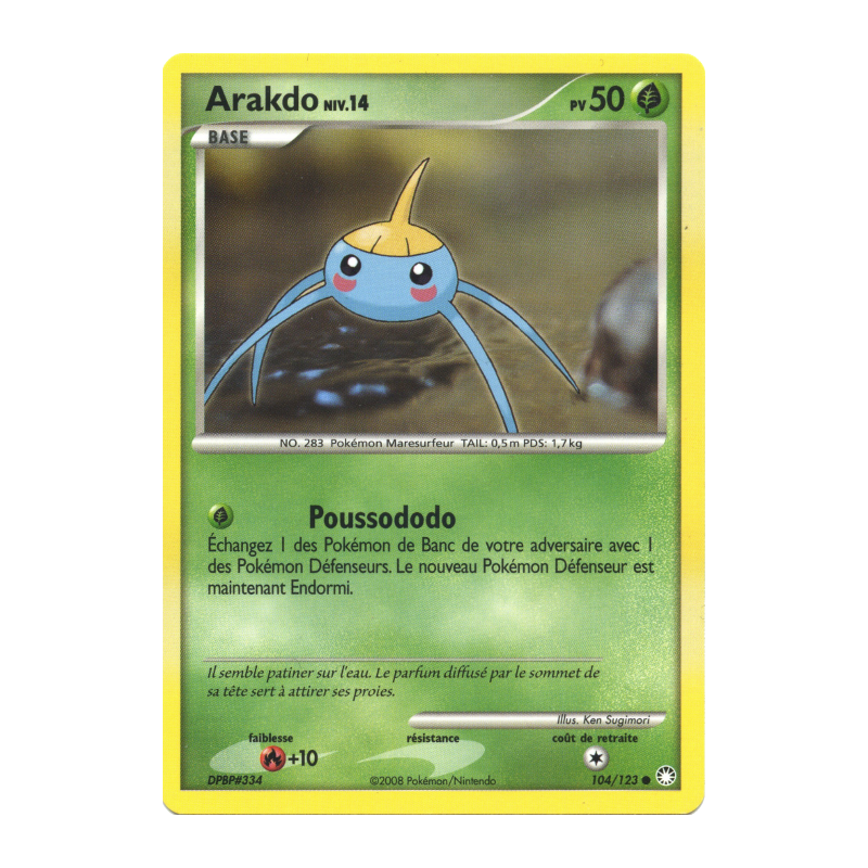 Carte Pokémon Arakdo 104/123 Commune Trésors Mystérieux