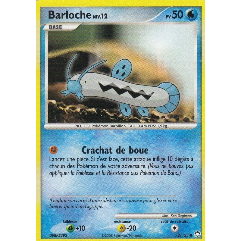 Carte Pokémon Barloche 72/123 Commune Trésors Mystérieux