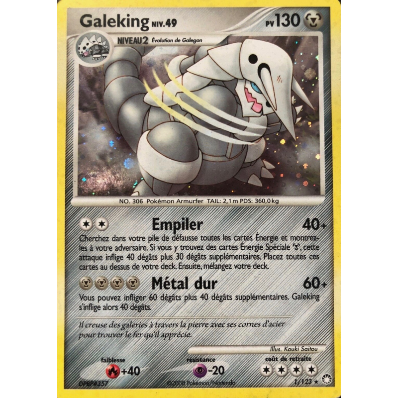 Carte Pokémon Galeking 1/123 Holographique Trésors Mystérieux