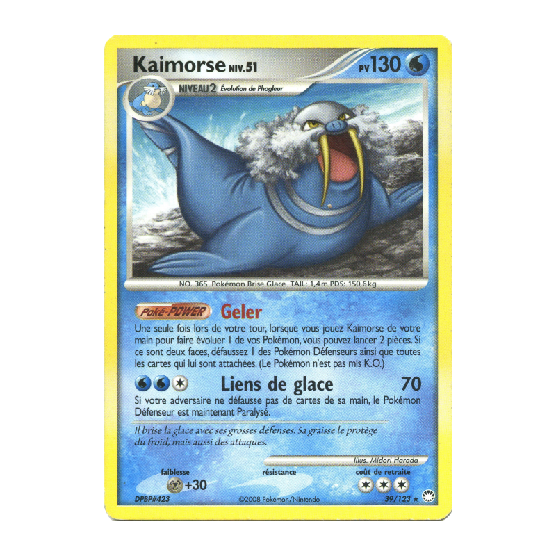 Carte Pokémon Kaimorse 39/123 Peu commune Trésors Mystérieux