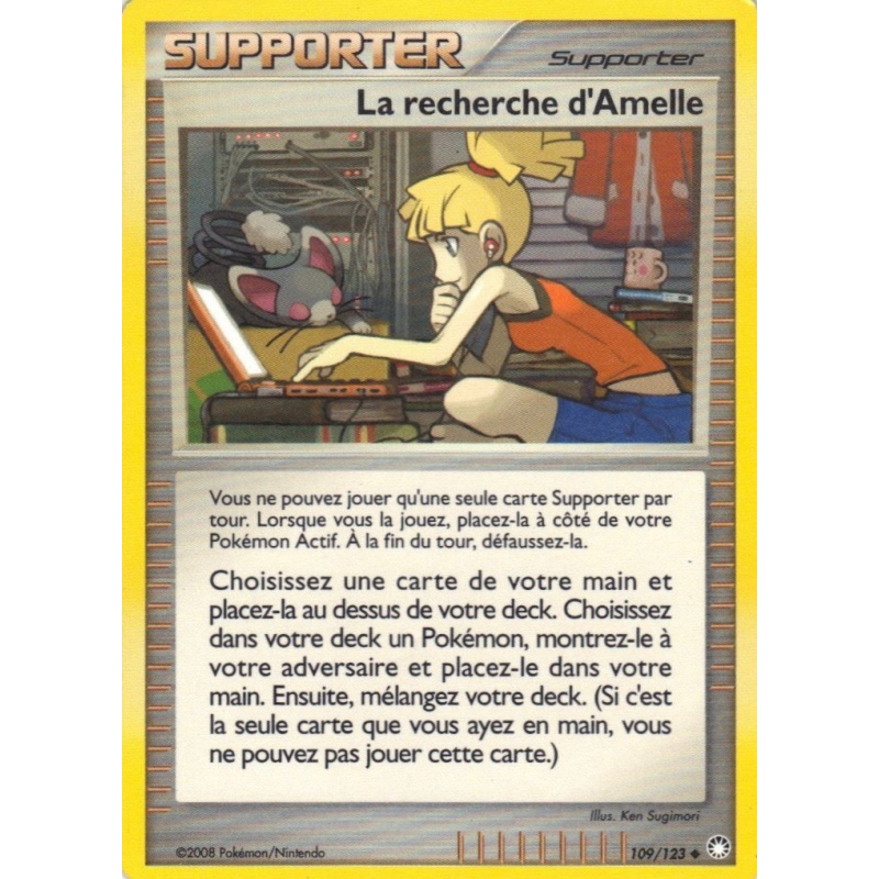Carte Pokémon La recherche d'Amelle 109/123 Peu commune Trésors Mystérieux
