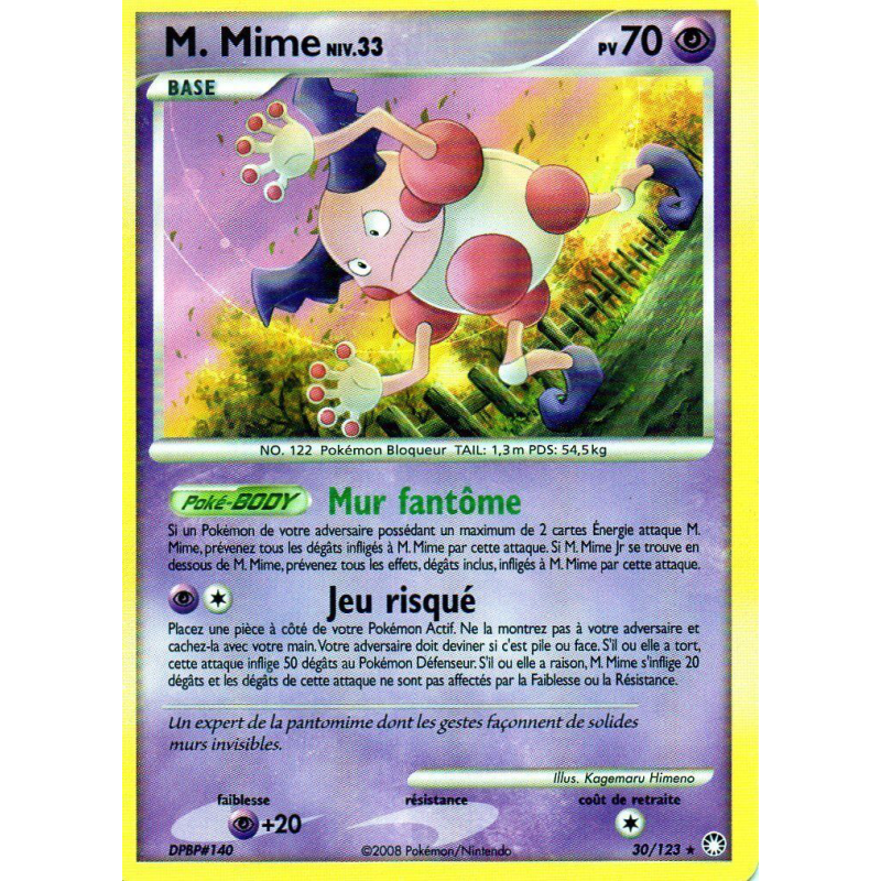 Carte Pokémon M. Mime 30/123 Rare Trésors Mystérieux