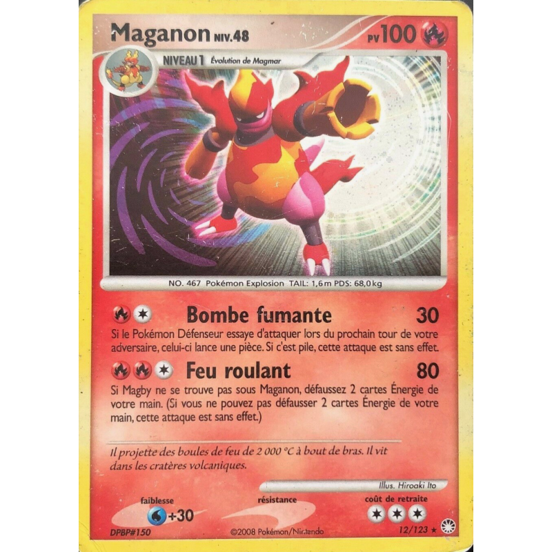 Carte Pokémon Maganon 12/123 Holographique Trésors Mystérieux