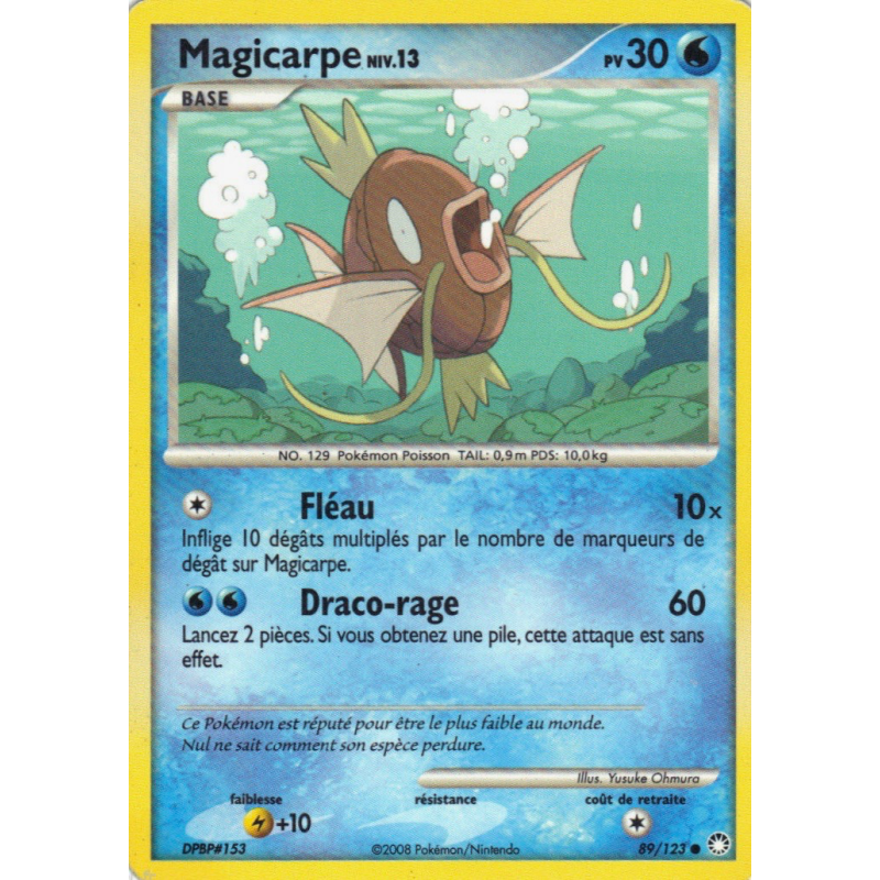 Carte Pokémon Magicarpe 89/123 Commune Trésors Mystérieux