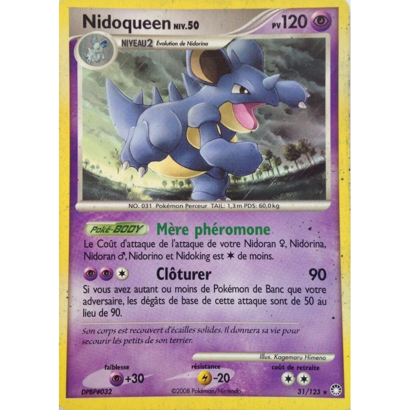 Carte Pokémon Nidoqueen 31/123 Rare Trésors Mystérieux