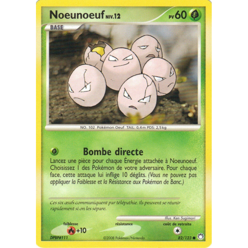 Carte Pokémon Noeunoeuf 82/123 Commune Trésors Mystérieux