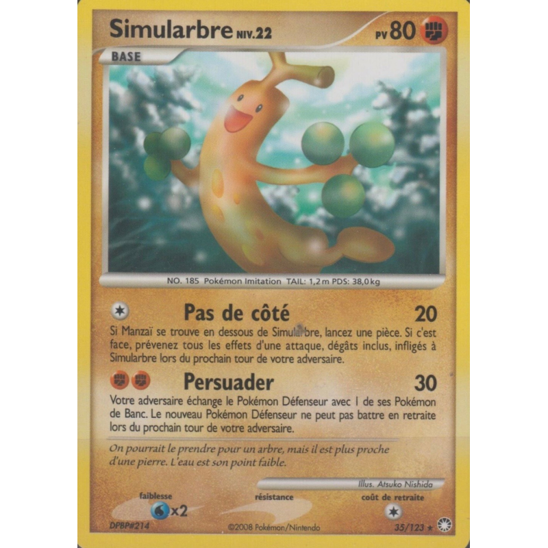 Carte Pokémon Simularbre 35/123 Rare Trésors Mystérieux