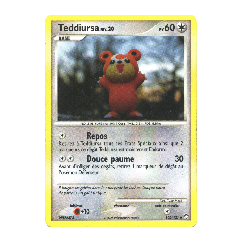Carte Pokémon Teddiursa 105/123 Commune Trésors Mystérieux