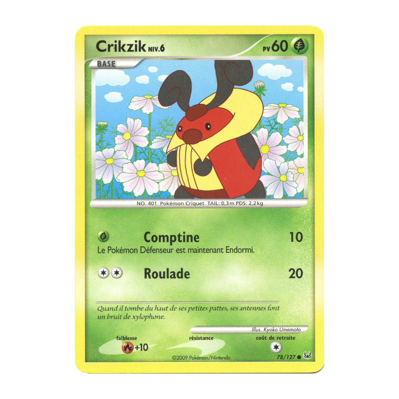 Carte Pokémon Crikzik 78/127 Commune Platine (JCC)