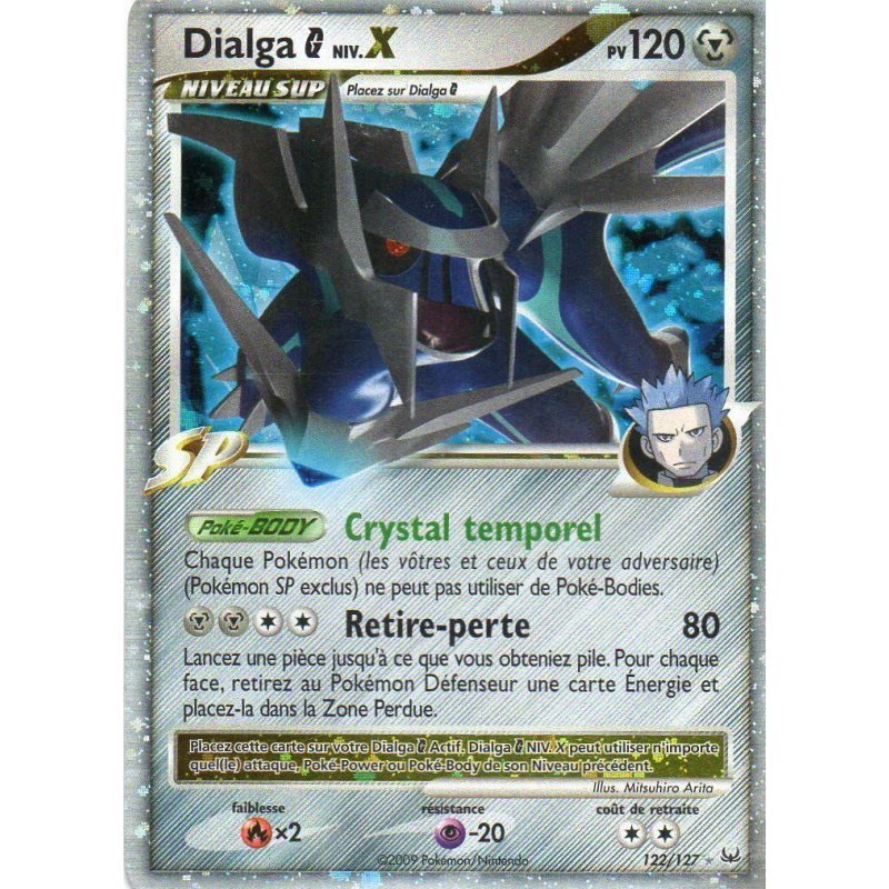 Carte Pokémon Dialga G NIV.X 122/127 NIV.X Platine (JCC)