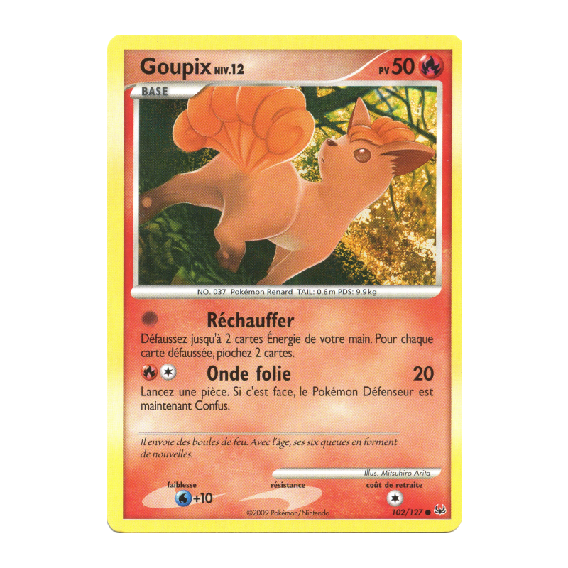 Carte Pokémon Goupix 102/127 Commune Platine (JCC)