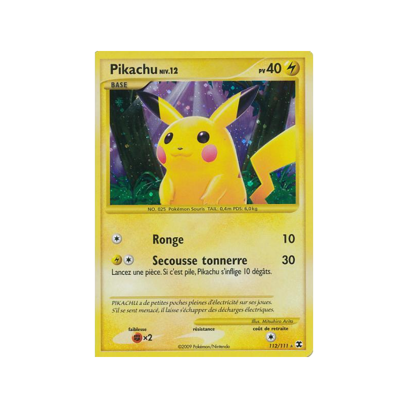 Carte Pokémon Pikachu 112/111 Ultra Rare Rivaux Émergeants