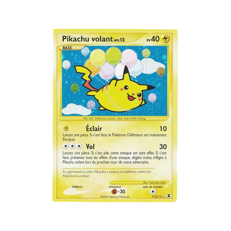 Carte Pokémon Pikachu volant 113/111 Ultra Rare Rivaux Émergeants