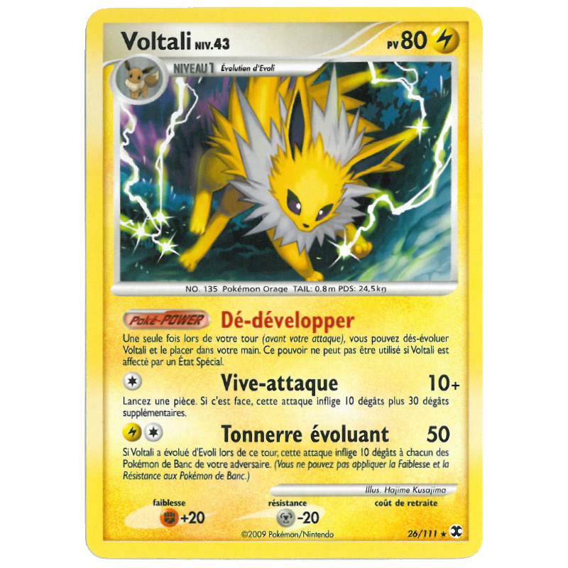 Carte Pokémon Voltali 26/111 Rare Rivaux Émergeants