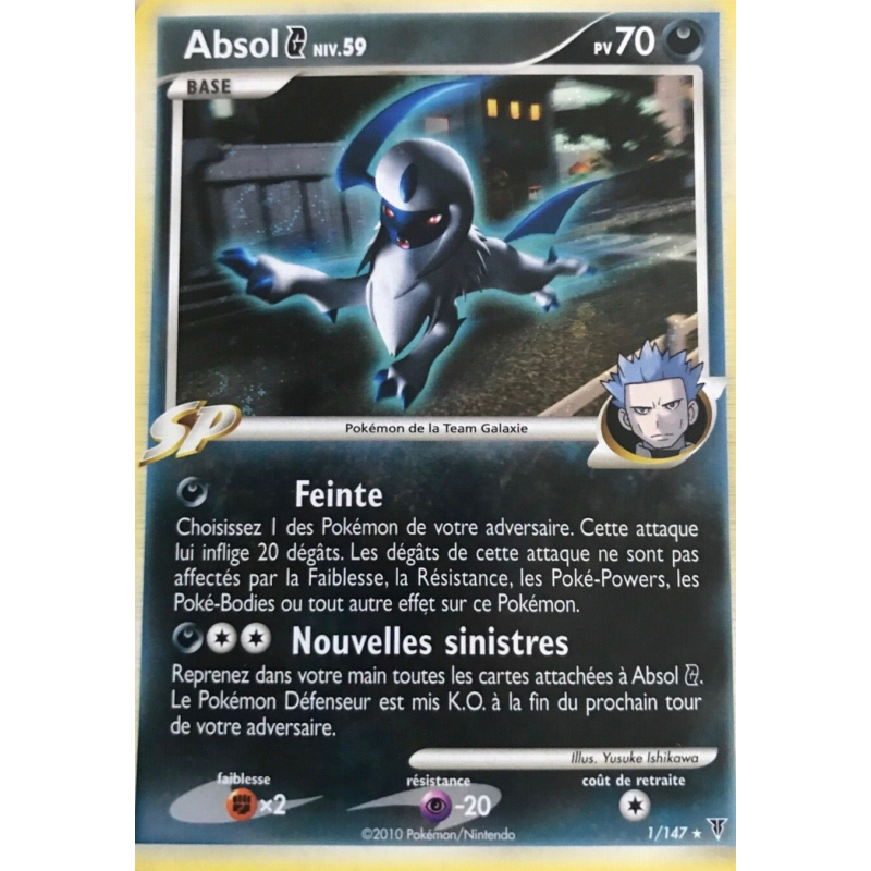 Carte Pokémon Absol G 1/147 Holographique Vainqueurs Suprêmes