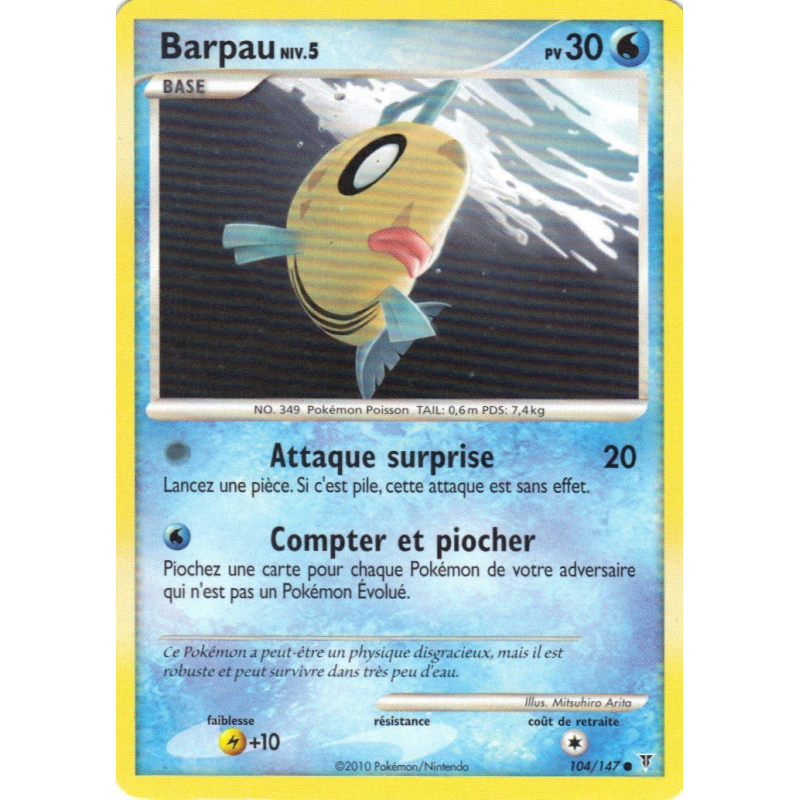 Carte Pokémon Barpau 104/147 Commune Vainqueurs Suprêmes