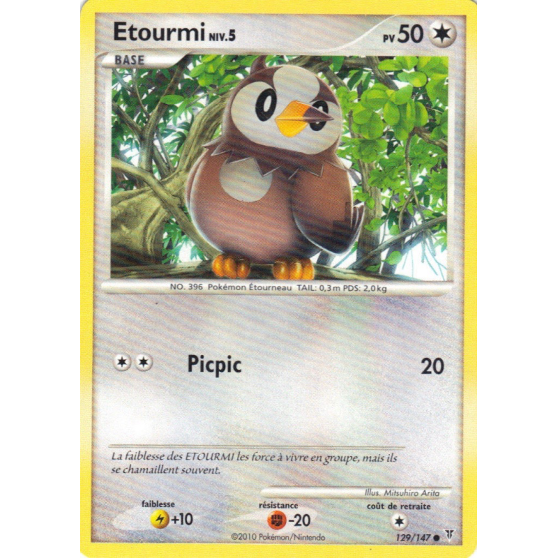 Carte Pokémon Etourmi 129/147 Commune Vainqueurs Suprêmes