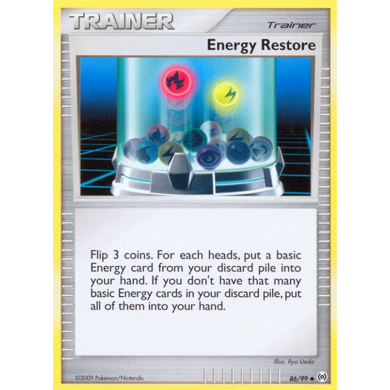 Carte Pokémon Energy Restore 86/99 Peu commune Platinum Arceus