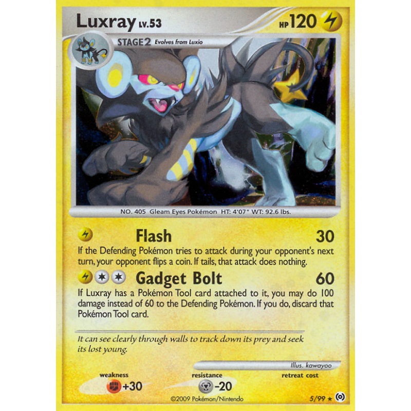 Carte Pokémon Luxray 5/99 Holographique Platinum Arceus
