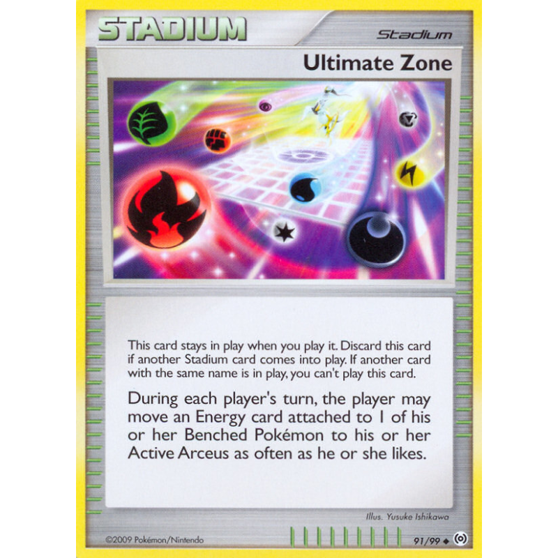 Carte Pokémon Ultimate Zone 91/99 Peu commune Platinum Arceus