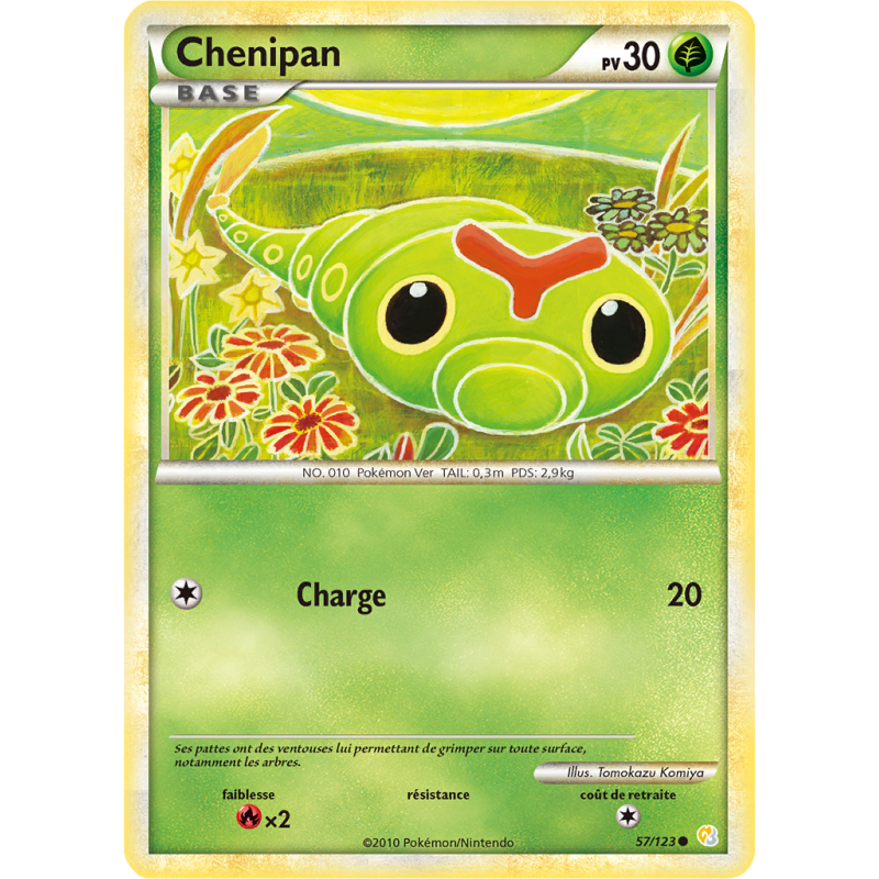 Carte Pokémon Chenipan 57/123 Commune HeartGold & SoulSilver (JCC)