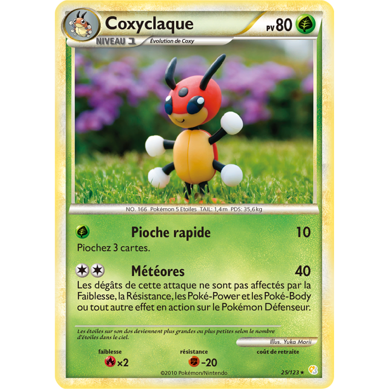 Carte Pokémon Coxyclaque 25/123 Rare HeartGold & SoulSilver (JCC)