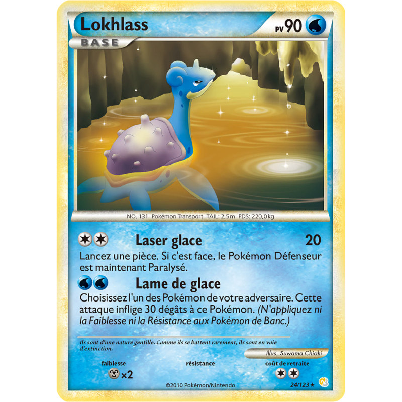 Carte Pokémon Lokhlass 24/123 Rare HeartGold & SoulSilver (JCC)