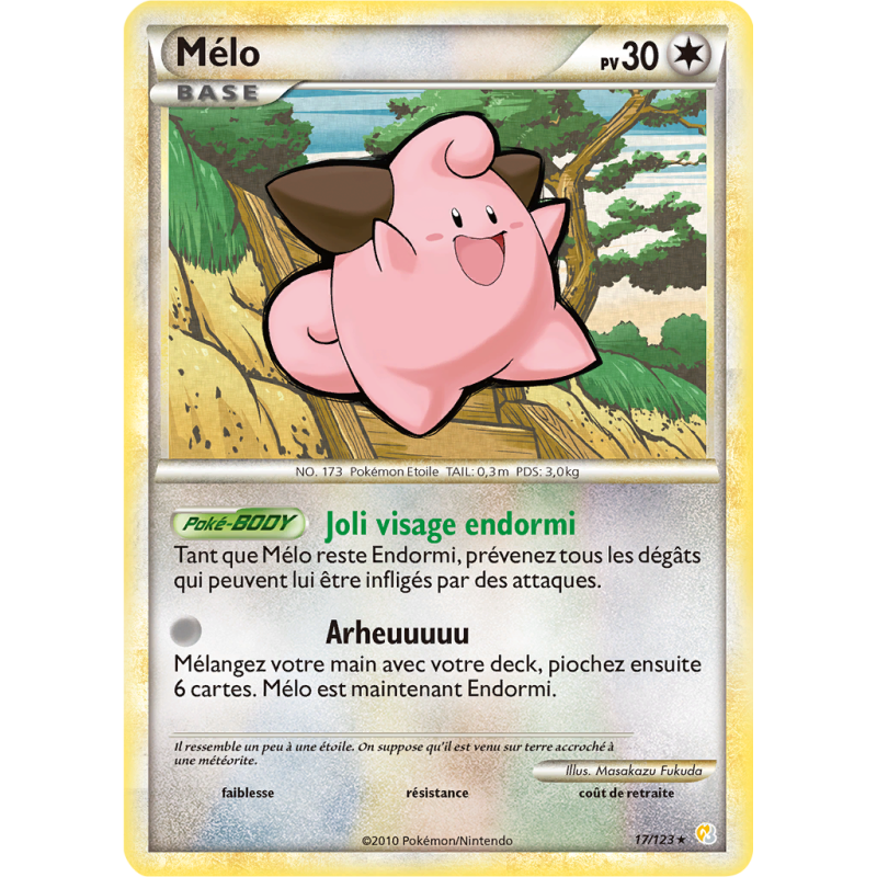 Carte Pokémon Mélo 17/123 Rare HeartGold & SoulSilver (JCC)