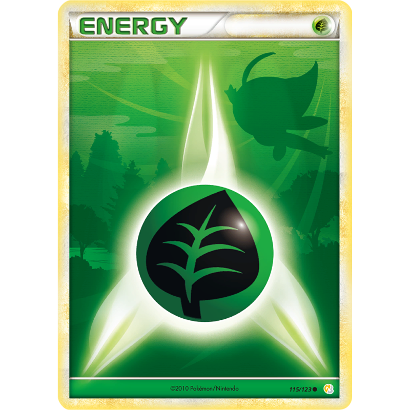Carte Pokémon Énergie Plante 115/123 Commune HeartGold & SoulSilver (JCC)