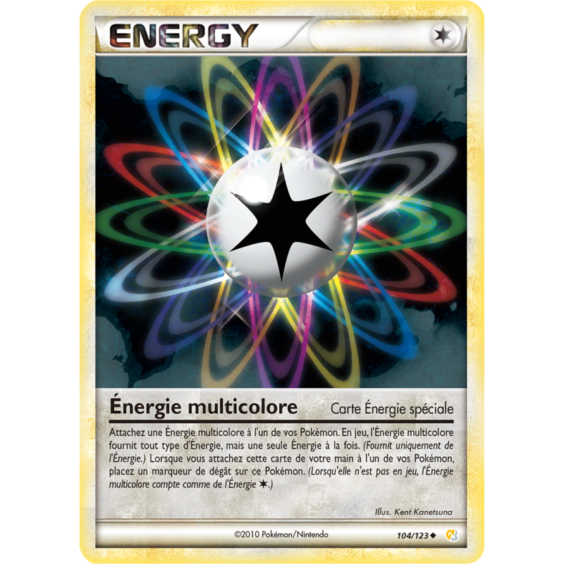 Carte Pokémon Énergie multicolore 104/123 Peu commune HeartGold & SoulSilver (JCC)