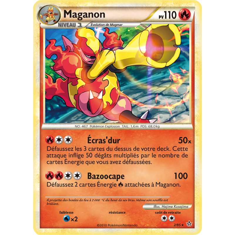 Carte Pokémon Maganon 2/95 Holographique Déchaînement