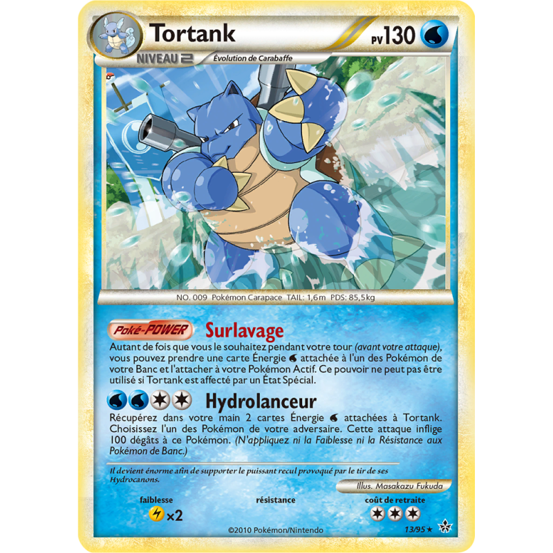 Carte Pokémon Tortank 13/95 Rare Déchaînement