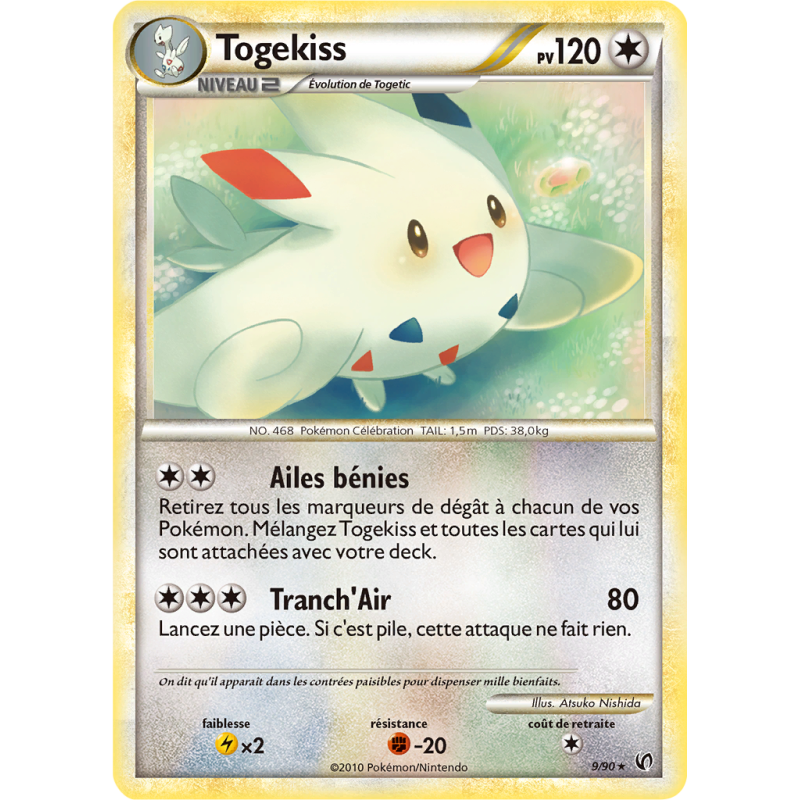 Carte Pokémon Togekiss 9/90 Holographique Indomptable