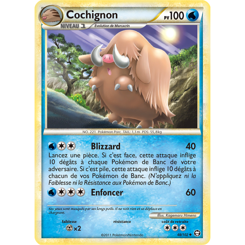Carte Pokémon Cochignon 48/102 Peu commune Triomphe